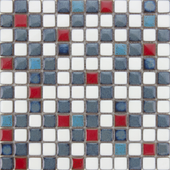 Keramická mozaika Premium Mosaic modrá 30x30 cm lesk MOSS23MIX1