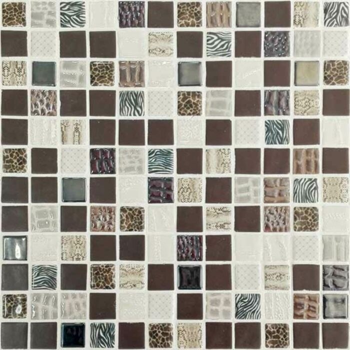 Skleněná mozaika Mosavit Safari marron 30x30 cm lesk SAFARIMR
