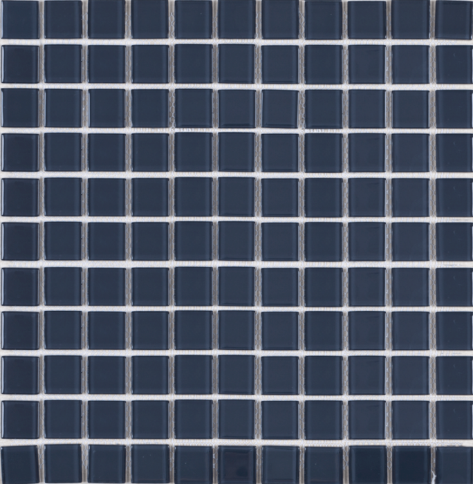 Skleněná mozaika Premium Mosaic tmavě šedá 30x30 cm lesk MOS25DGY