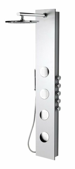 Sprchový panel Sapho 5SIDE ROUND s pákovou baterií bílá 80217