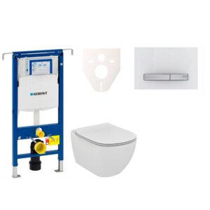 Závěsný set WC Ideal Standard TESI Rimless + modul Geberit Duofix Speciál s tlačítkem Sigma 50 (alpská bílá) 111.355.00.5 NE8