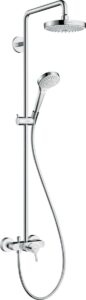 Sprchový systém Hansgrohe Croma Select S na stěnu s pákovou baterií bílá/chrom 27255400