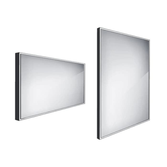 Zrcadlo bez vypínače Nimco 120x70 cm černá ZPC 13006-90