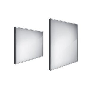 Zrcadlo bez vypínače Nimco 80x70 cm černá ZPC 13003-90