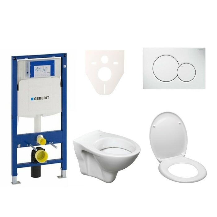 Cenově zvýhodněný závěsný WC set Geberit do lehkých stěn / předstěnová montáž+ WC S-Line S-line Pro 111.300.00.5ND1