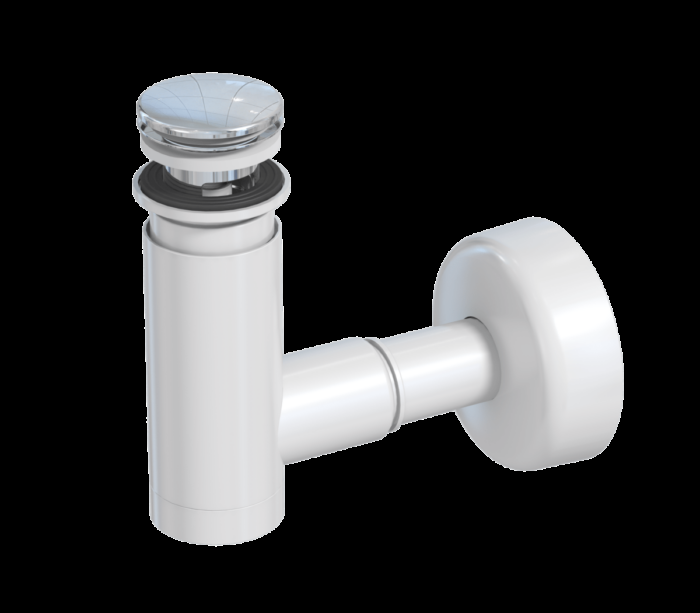 Prevex bílý plastový sifon s click-clackem 1512404