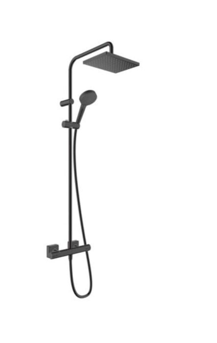 Sprchový systém Hansgrohe Vernis Shape na stěnu s termostatickou baterií černý mat 26286670