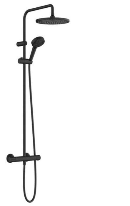 Sprchový systém Hansgrohe Vernis Blend na stěnu s termostatickou baterií matná černá 26428670