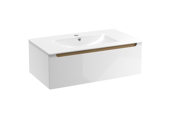 Koupelnová skříňka s umyvadlem Naturel Stilla 80x30x45 cm bílá STILLAD08005U1